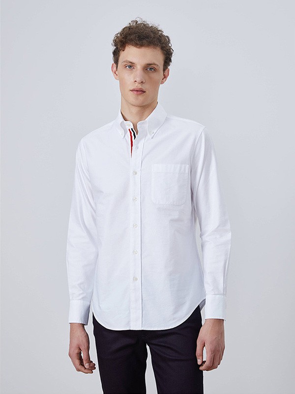 萨缇尼男装2022秋冬季白色衬衫