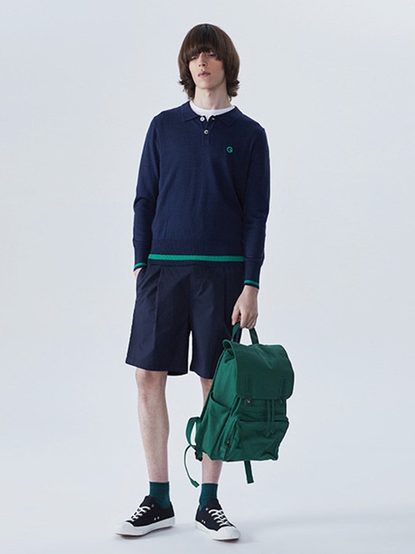 萨缇尼男装2022秋冬季藏蓝色卫衣裙