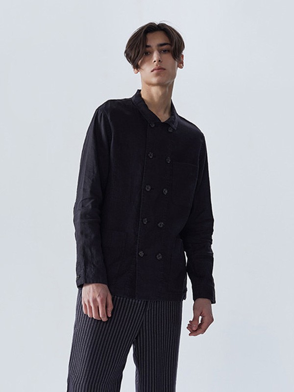 萨缇尼男装2022秋冬季黑色衬衫