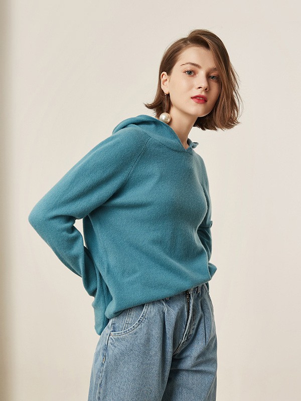 织度2023春夏季蓝色卫衣