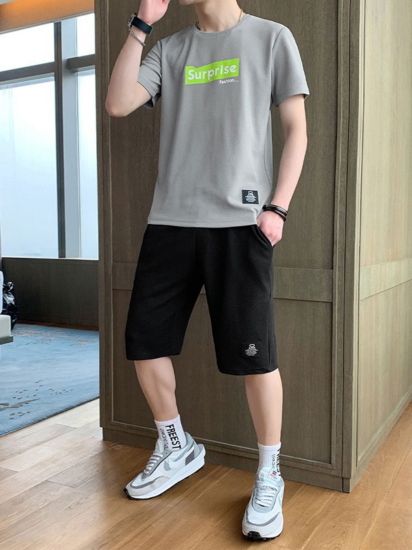 KOJO男装2023春夏季黑色短裤