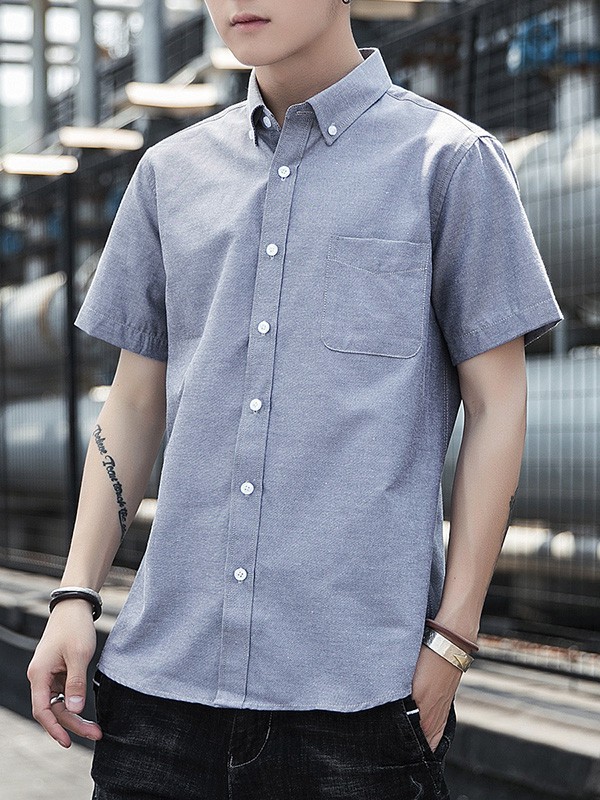 KOJO男装2023春夏季灰色衬衫