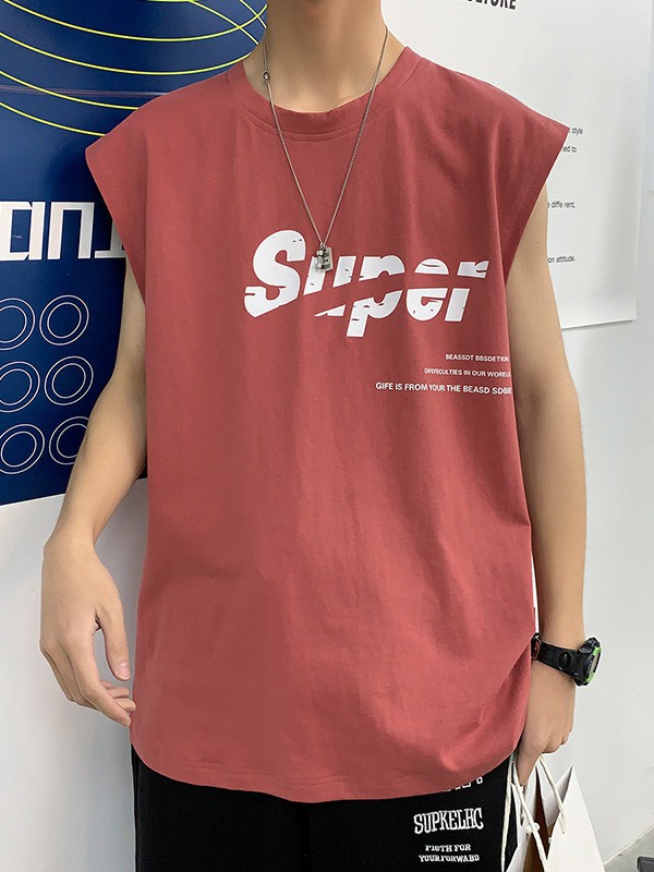 KOJO男装2023春夏季橙色背心