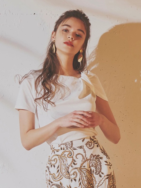 ROYALPARTY女装2023春夏季白色T恤