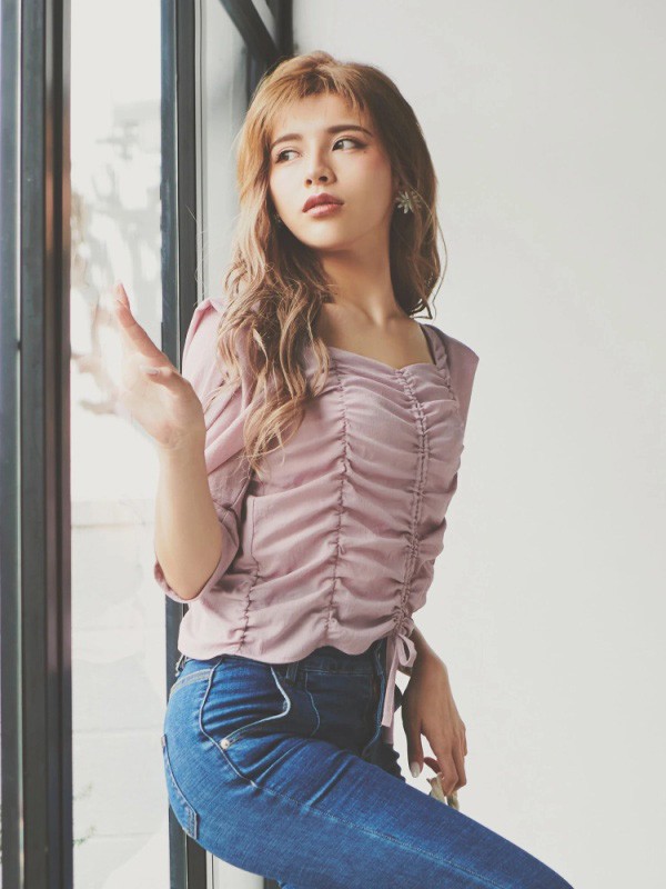 ROYALPARTY女装2023春夏季藏蓝色长裤