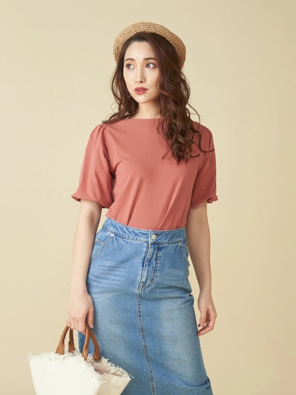 ROYALPARTY女装2023春夏季橙色T恤