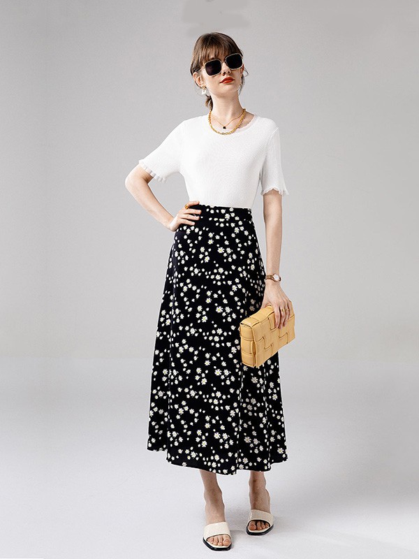 紫澜门女装2023春夏季白色T恤