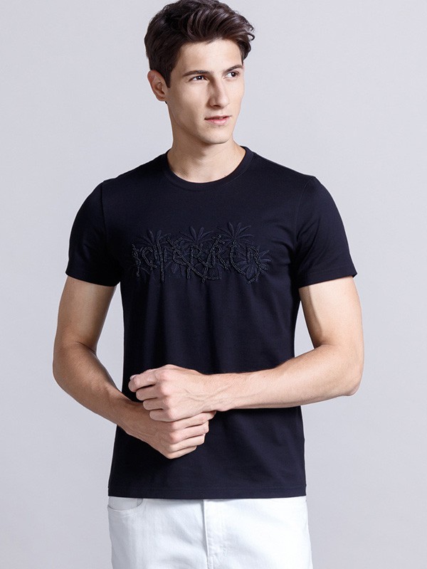 让.路易.雪莱2023春夏季黑色T恤