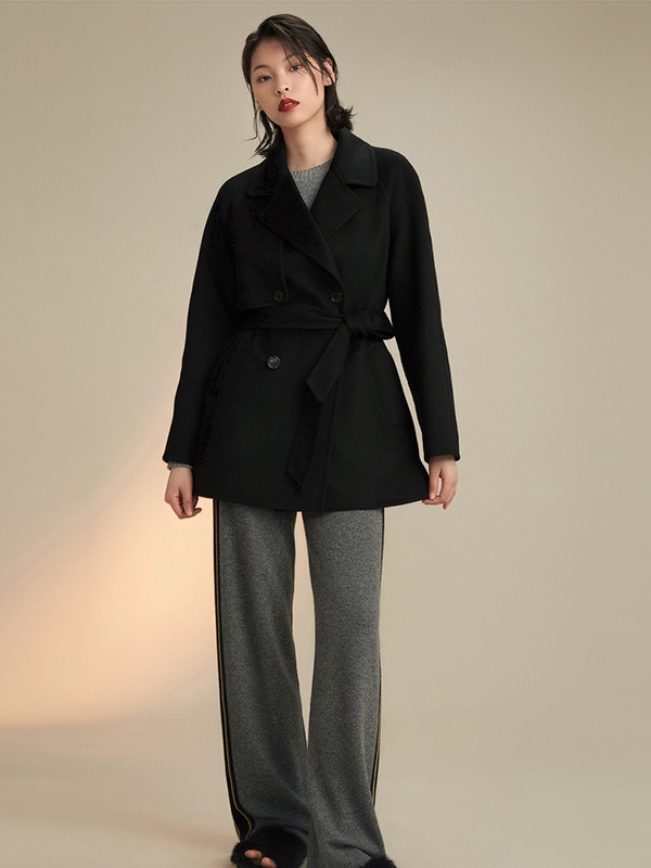 鄂尔多斯女装2021秋冬季灰色纯色长裤