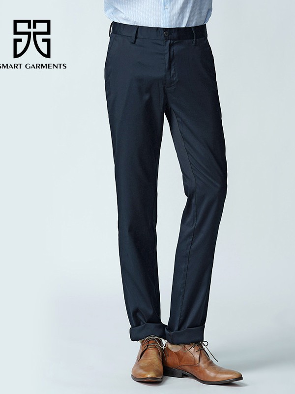 顺美男装2022春夏季黑色纯色长裤