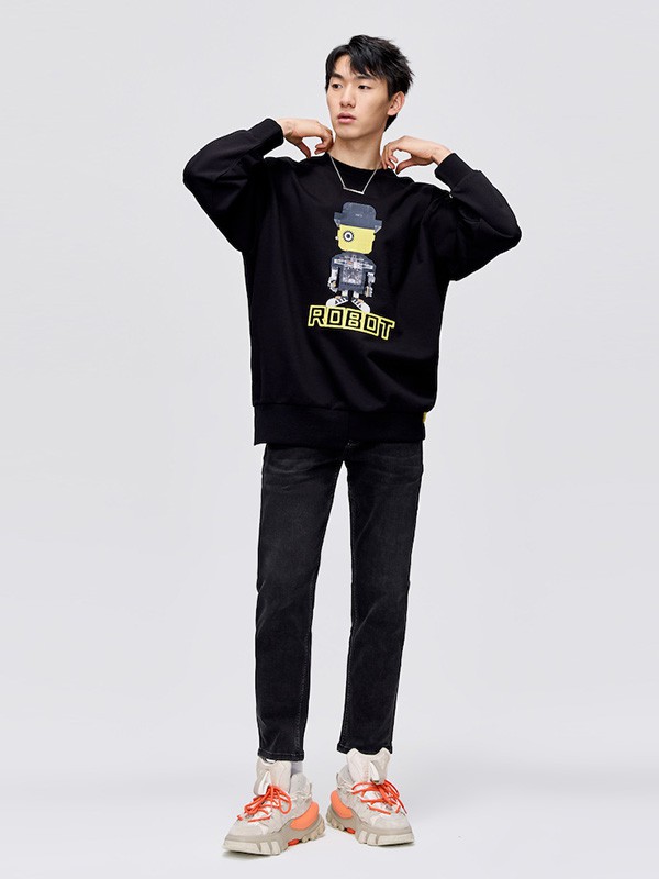 马克华菲2022春夏季肤色印花T恤