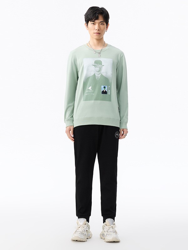 马克华菲2022春夏季绿色印花T恤