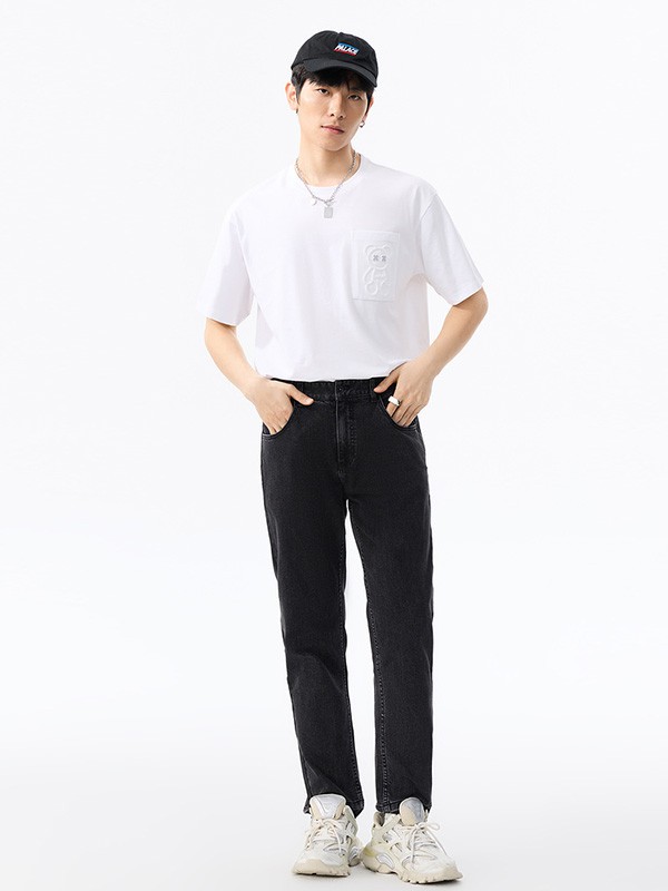 马克华菲2022春夏季白色纯色T恤