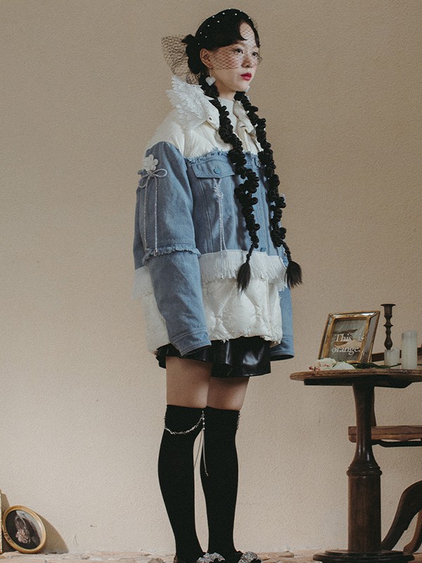 马克华菲女装2022春夏季拼色连帽外套