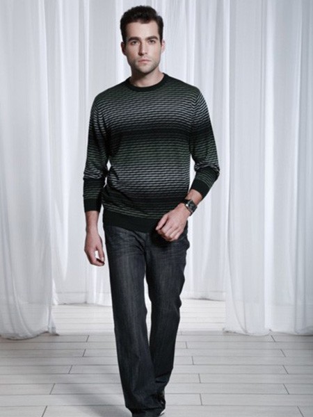 鲁宾汉男装2021秋冬季黑色纯色长裤