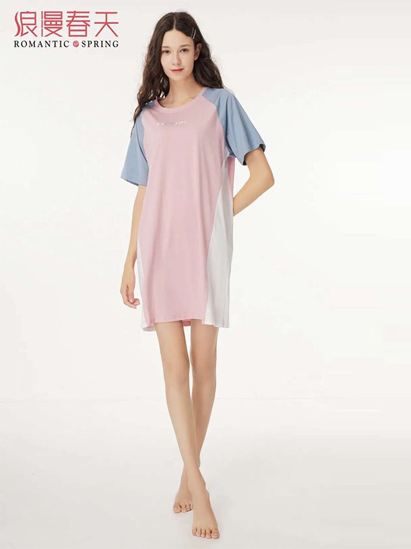 浪漫春天内衣2022春夏季拼色家居服