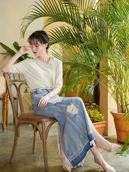 索玛女装2022春夏季白色纯色T恤