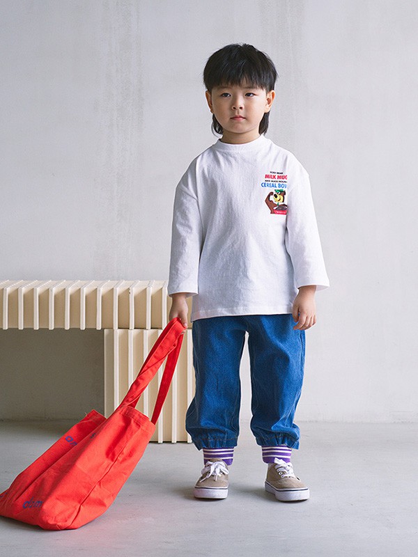 MACMIOCO童装2022春夏季白色印花T恤