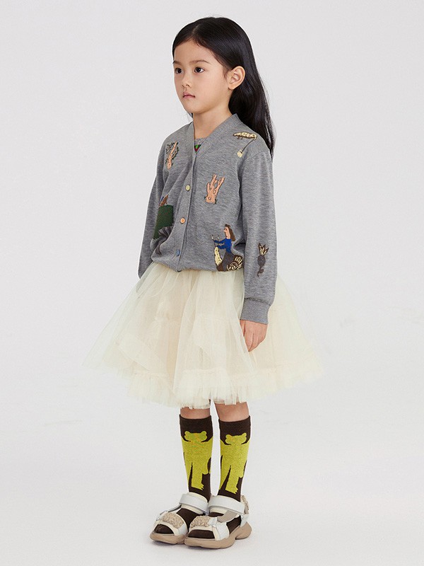 小江南布衣2022春夏季灰色印花T恤