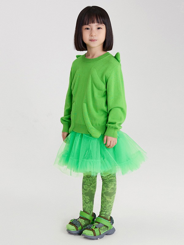 小江南布衣2022春夏季绿色纯色T恤