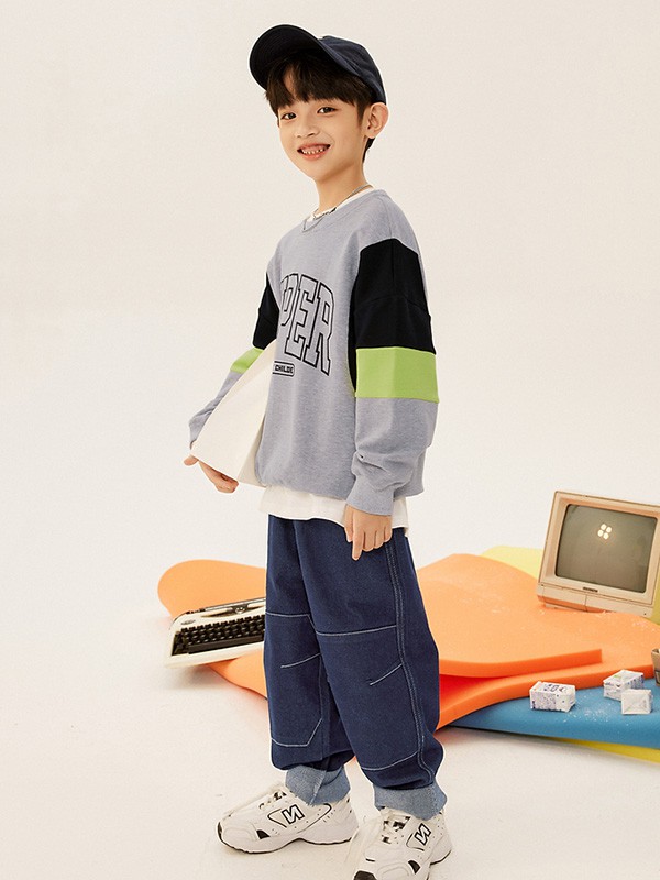 多多家2022春夏季拼色印花T恤