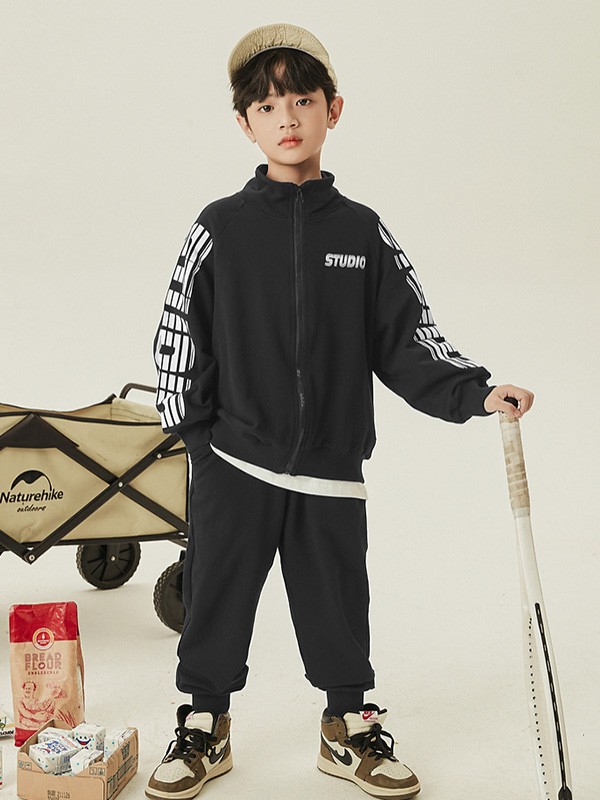 多多家童装2022春夏季黑色纯色长裤