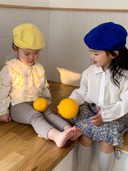 炒饭童装2021秋冬季白色纯色衬衫