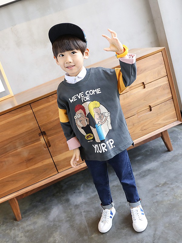 左西2022春夏季黑色印花T恤