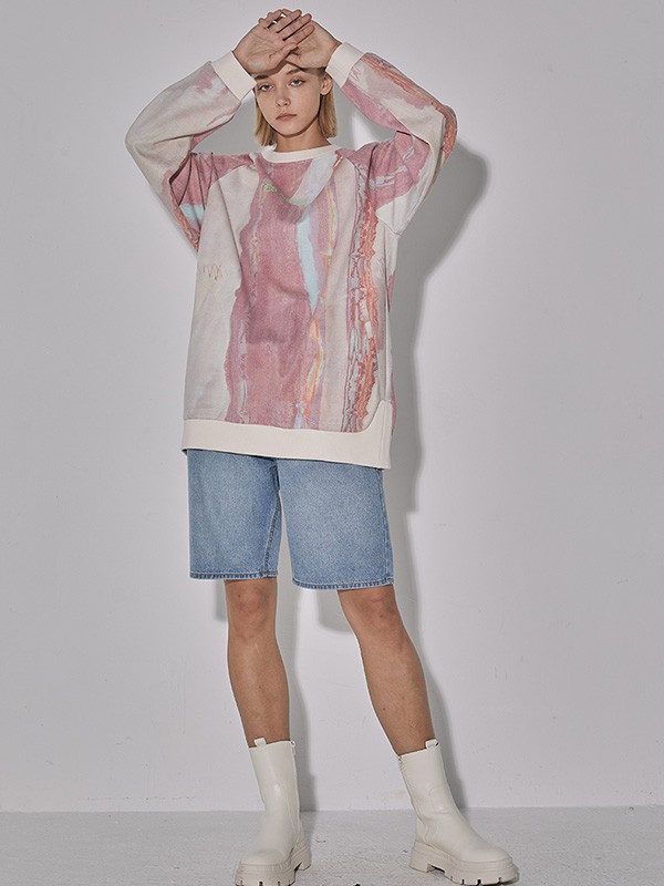 百家好女装2022春夏季蓝色纯色短裤