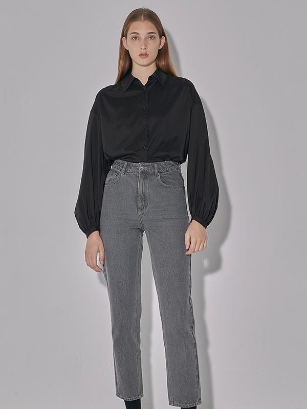 百家好女装2022春夏季灰色纯色长裤