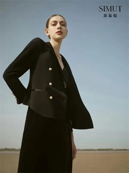 思慕缇2021秋冬季黑色纯色西装