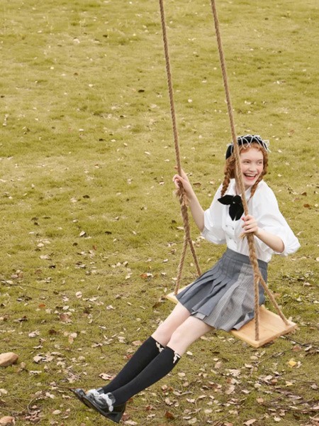 pit女装2022春夏季灰色纯色百褶裙