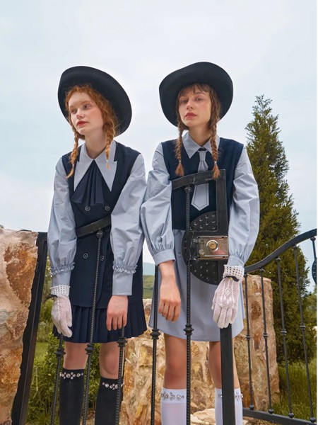 pit女装2022春夏季蓝色纯色衬衫