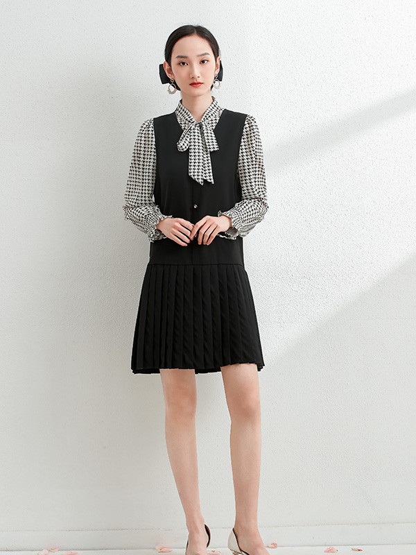 艾丽哲2022春夏季黑色纯色吊带裙