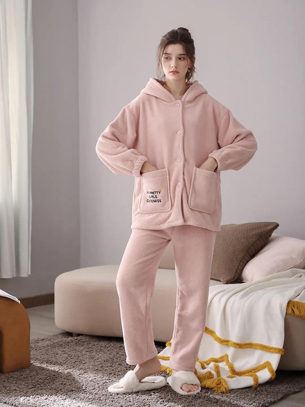 罗丽丝内衣2021秋冬季粉色家居服