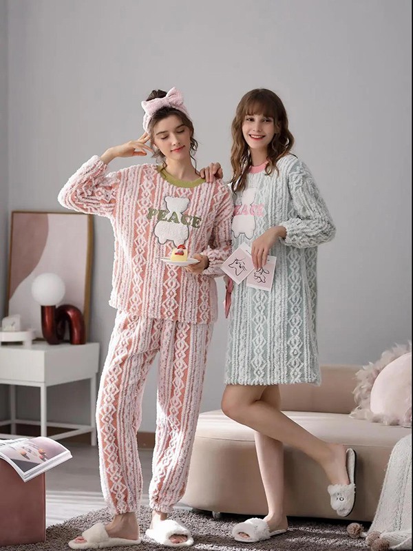 罗丽丝内衣2021秋冬季蓝色家居服