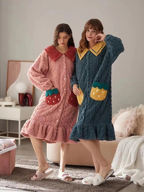 罗丽丝内衣2021秋冬季粉色家居服