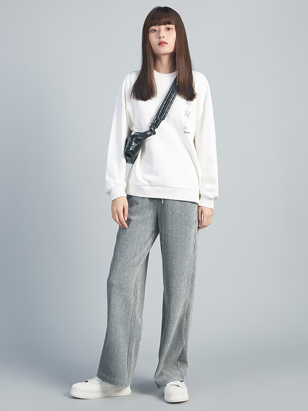 恩瑞妮女装2021春夏季白色纯色T恤