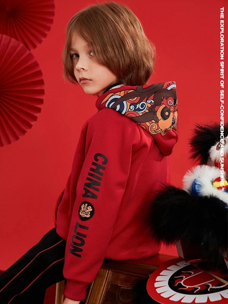 植木2021秋冬季红色印花外套