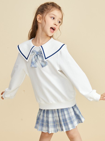 笛莎2021秋冬季白色印花T恤