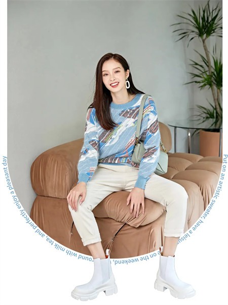 村上春女装2021秋冬季白色纯色长裤