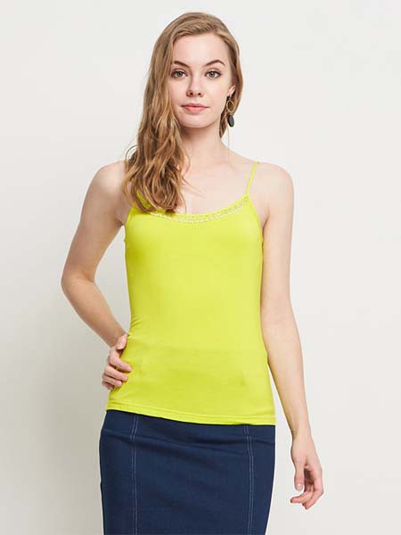 埃迪拉2022春夏季黄色纯色背心