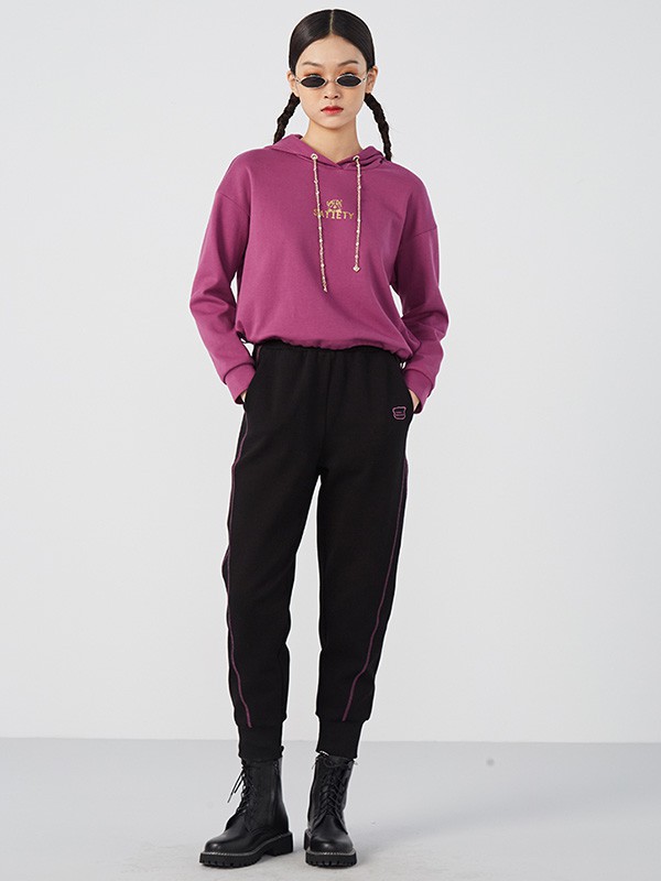 CC&DD女装2022春夏季粉色印花卫衣