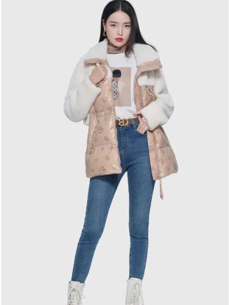 芭蒂娜2021秋冬季藏蓝色纯色长裤