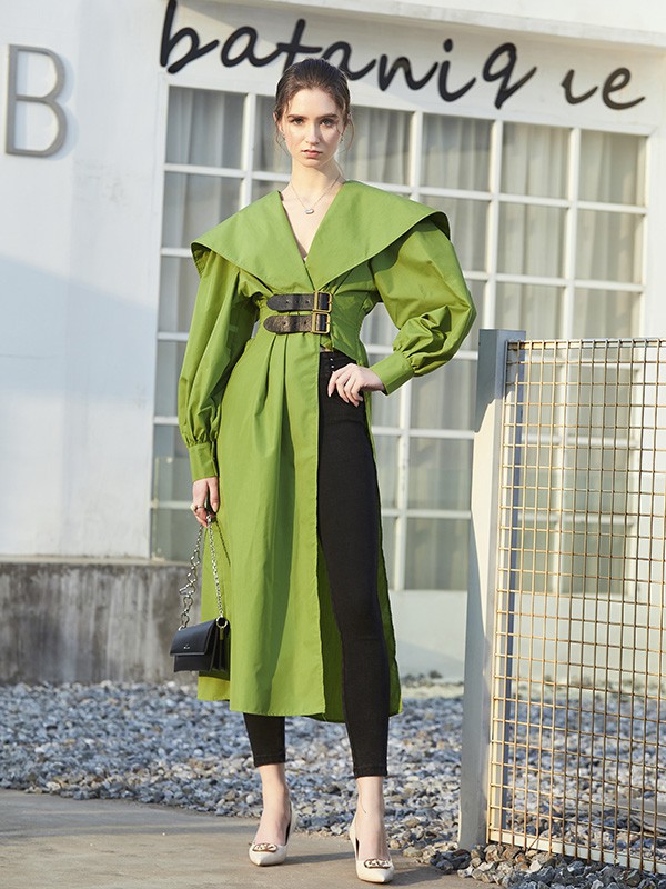 圣多衣2022春夏季拼色收腰连衣裙