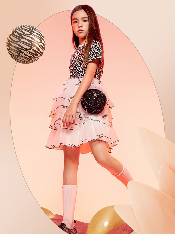 巴拉巴拉2022春夏季白色荷叶边短裙