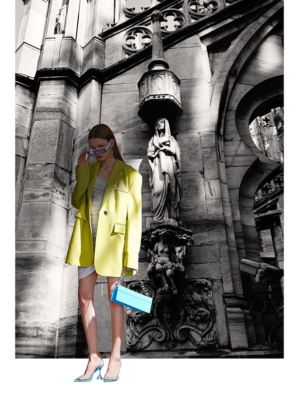 MYMO2022春夏季黄色纯色西装