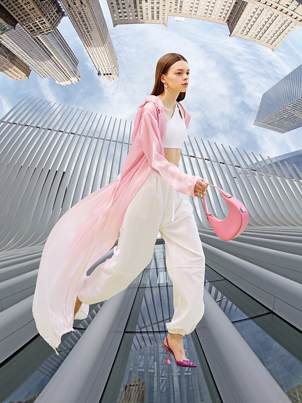 MYMO2022春夏季粉色长款防晒衫
