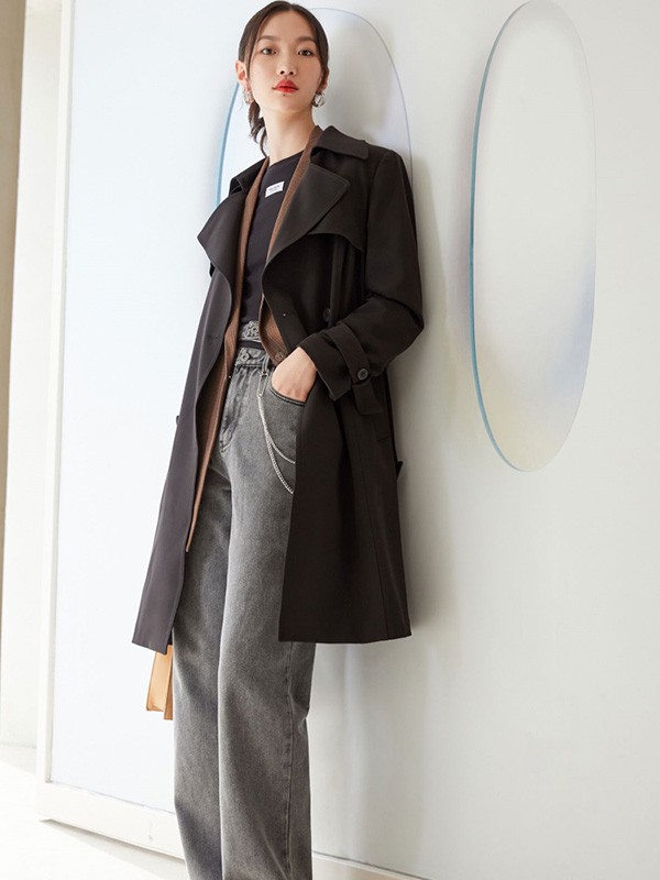 维莎曼女装2022春夏季灰色纯色阔腿裤