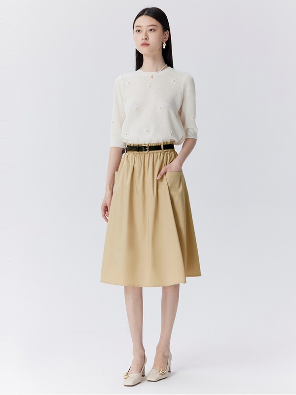 迪赛尼斯2022春夏季白色印花T恤